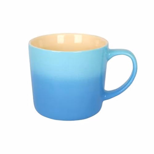 Argon Tableware Blue Ombre Coffee Mug, 330ml New Bone China Tea Mug