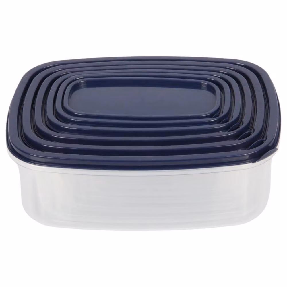 SPETLEK 6-Piece Clear Plastic Food Storage Container Set with Snap Lids – 2