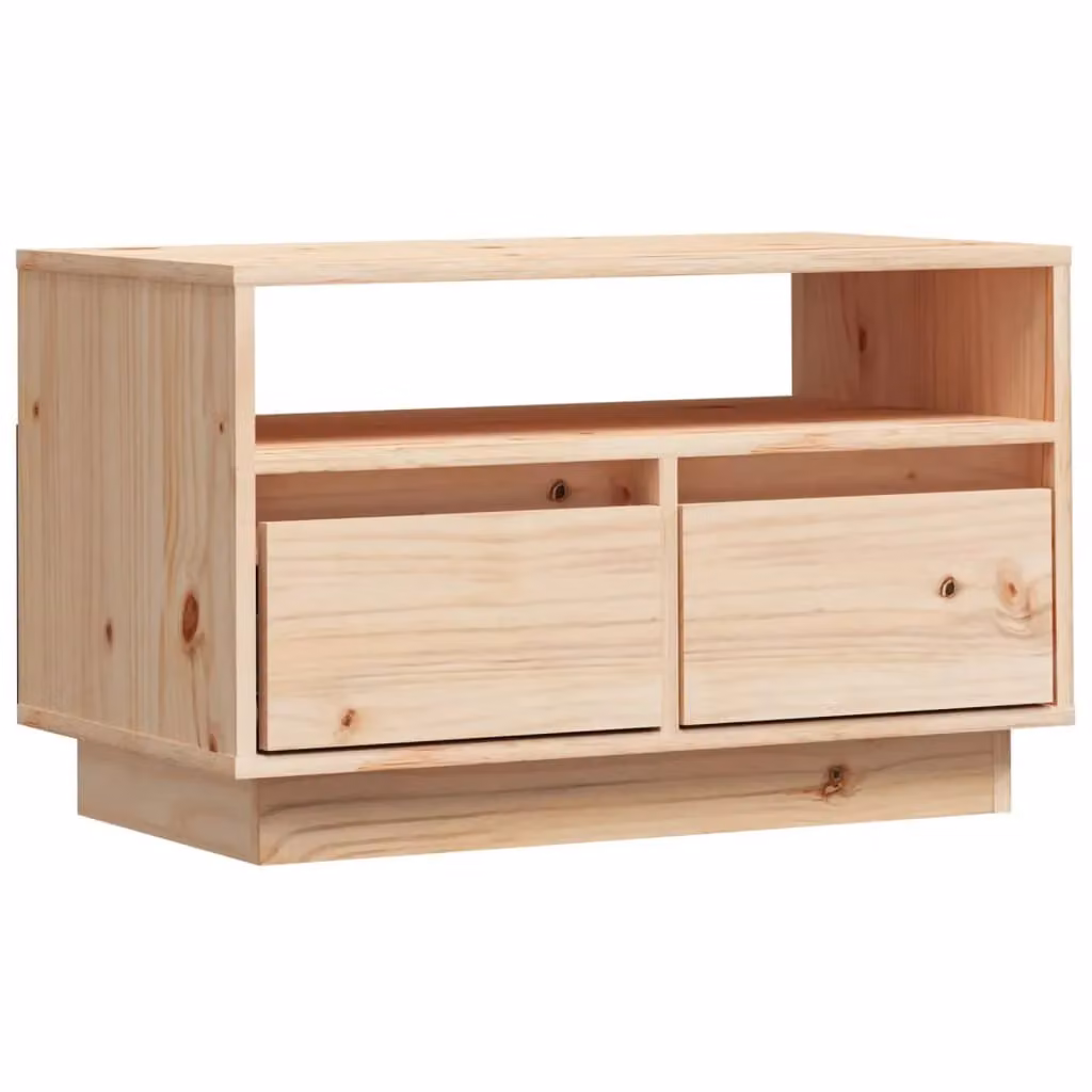 Berkfield Home Solid Wood Pine TV Cabinet in Brown, W/D/H: 60 x 35 x 37 cm – 2