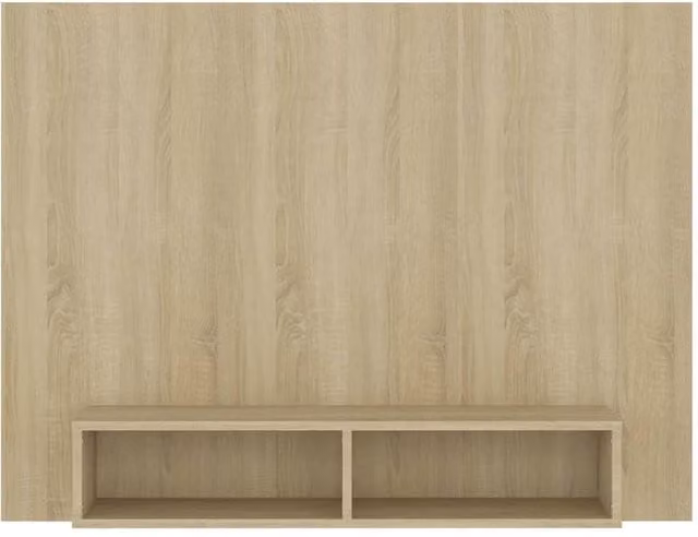 Berkfield Home Wall TV Cabinet in Sonoma Oak, Tan, W/D/H: 120 x 23.5 x 90 cm