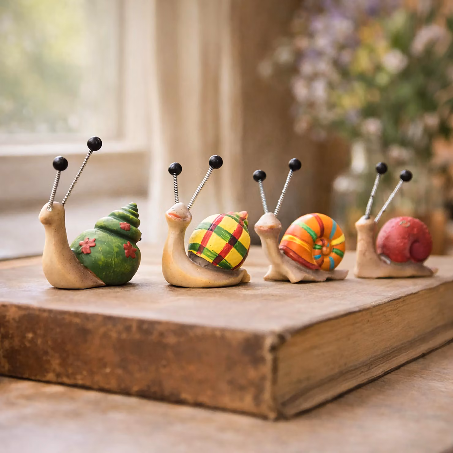 Marco Paul Pack of 4 Multicoloured Snail Garden Ornaments – 4