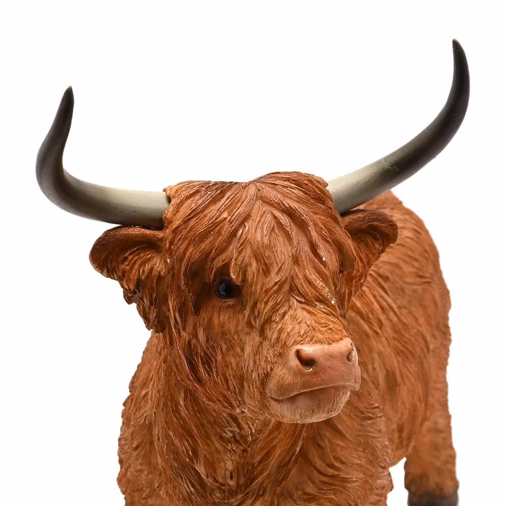 Naturecraft Large Standing Highland Cow Figurine in Brown – 2