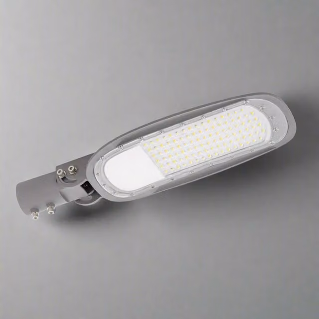 CGC Indiana 100W LED Post Top Streetlight in Silver Aluminium with Adjustable Glass Diffuser