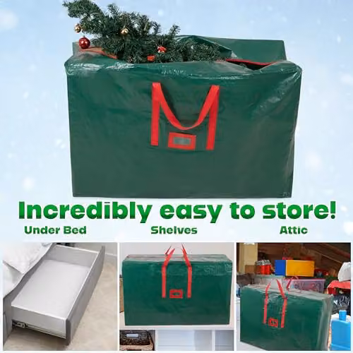 Deco Express Christmas Tree Storage Bag in Green, W/D/H: 38 x 76 x 38 cm – 5