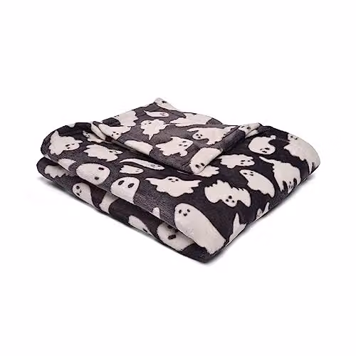 Bedlam Spooky Ghosts Halloween Fleece Throw in Grey, W/D/H: 120 x 150 cm – 3