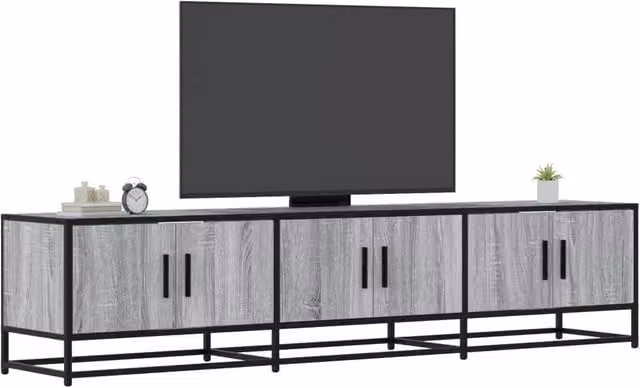 Berkfield Home Grey Sonoma TV Cabinet in Engineered Wood, W: 180 cm, D: 41 cm, H: 35 cm