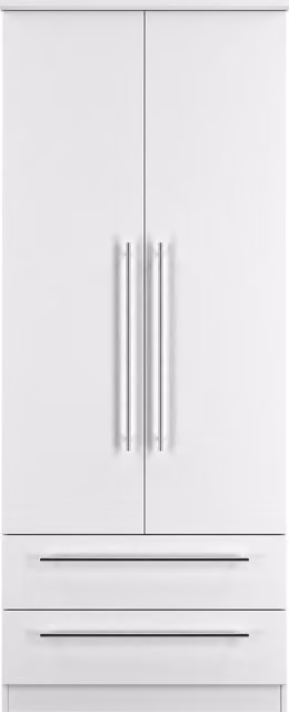 Ready Assembled 2 U Carlton White 2 Door 2 Drawer Wardrobe
