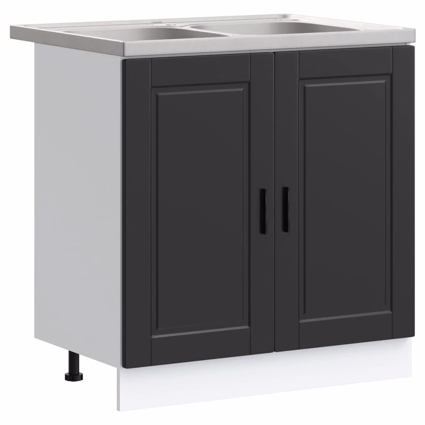 Berkfield Home Porto Sink Base Cabinet in Black, W/D/H: 80 x 46 x 84.5 cm – 1