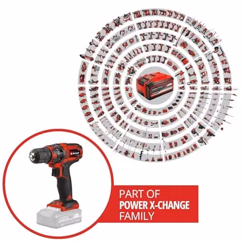 Einhell Power X-Change 18V Cordless Drill with 35Nm Torque in Red and Black – 2