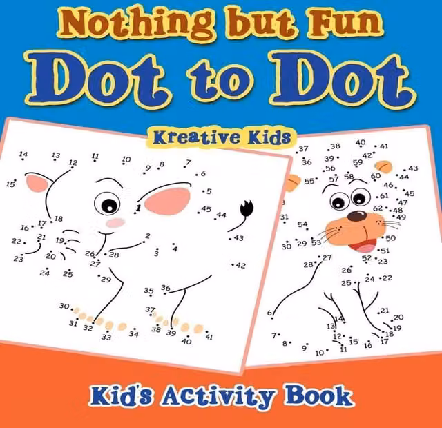 Kreative Kids Nothing but Fun Dot To Dot Activity Book for Children, Multicolour Paperback