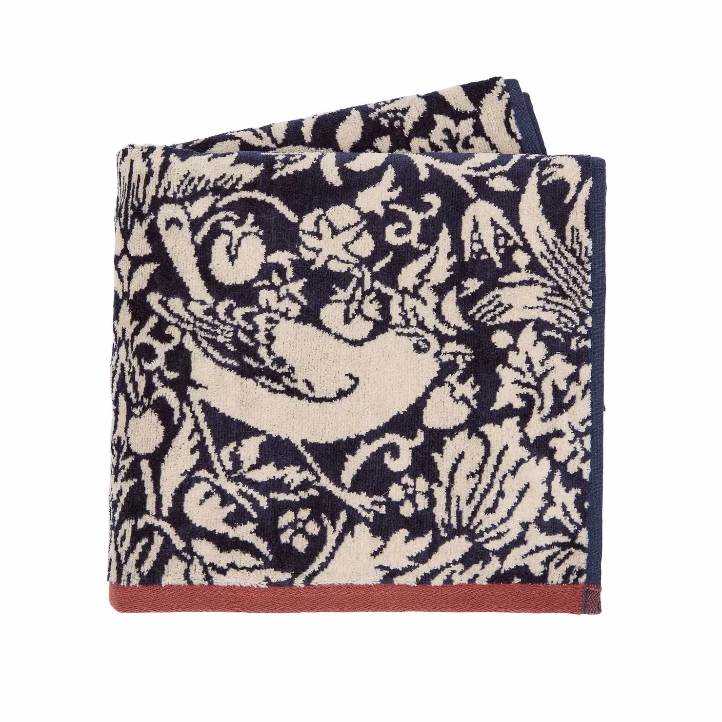 Morris & Co Strawberry Thief Blue Floral Cotton Terry Towel – 2