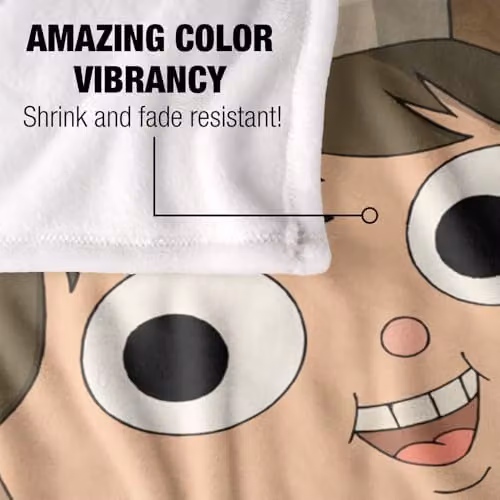 LOGOVISION Over The Garden Wall Potatoes and Molasses Super Soft Fleece Throw Blanket, White and Multicolour, W/D/H: 152 x 127 cm – 3
