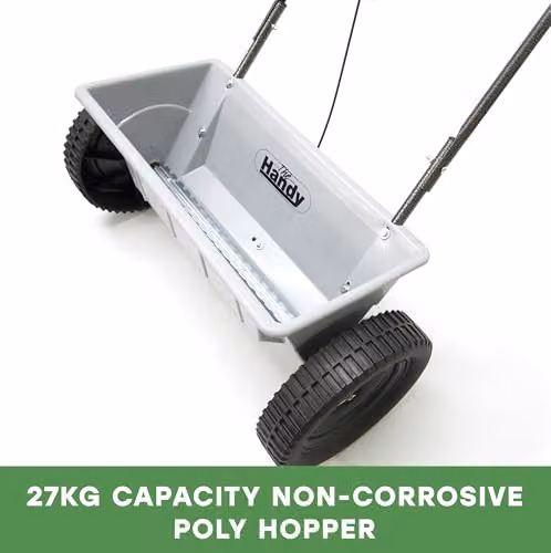 The Handy Manual Drop Spreader for Fertiliser, Seeds and Salt with 56cm Spread Width and 27kg Capacity – 2