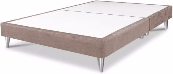 ASC Lunar Double Divan Base with Velvet Upholstery and Legs, W/D/H: 140 x 200 x 135 cm