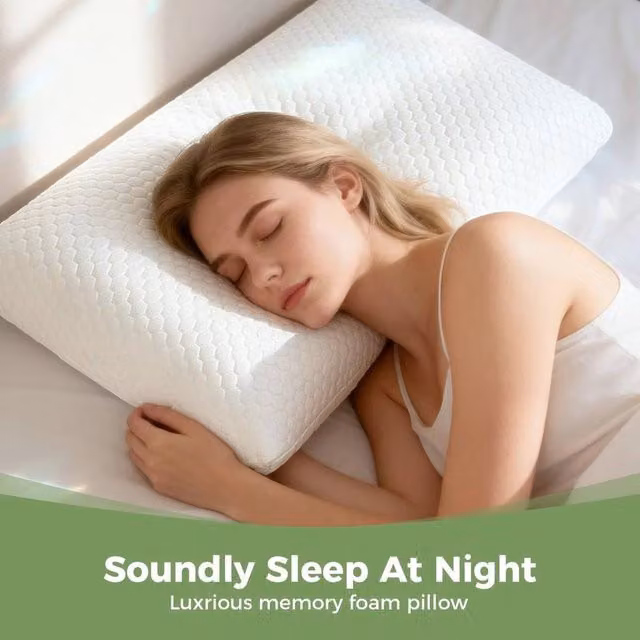 Kelvenix Single Cooling Gel Memory Foam Pillow in White – 1