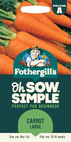 Mr Fothergill's Oh Sow Simple Large Orange Carrot Vegetable Seeds – 1