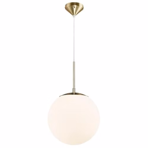 Nordlux Grant Sphere Pendant Light in Gold/Brass and Transparent Glass, Diameter: 25 cm – 1