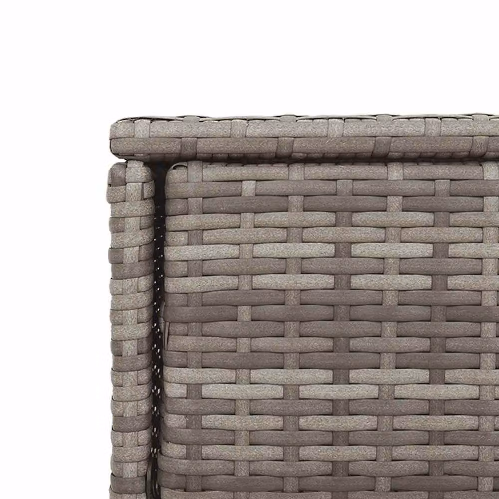 Berkfield Home Grey Poly Rattan Garden Storage Cabinet with Hinged Doors, W/D/H: 105 x 55 x 113 cm – 7