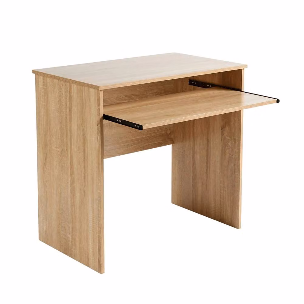 NESTLUNE Oak Effect Computer Desk in Natural Brown, W: 100 cm, H: 80 cm, D: 15 cm – 4