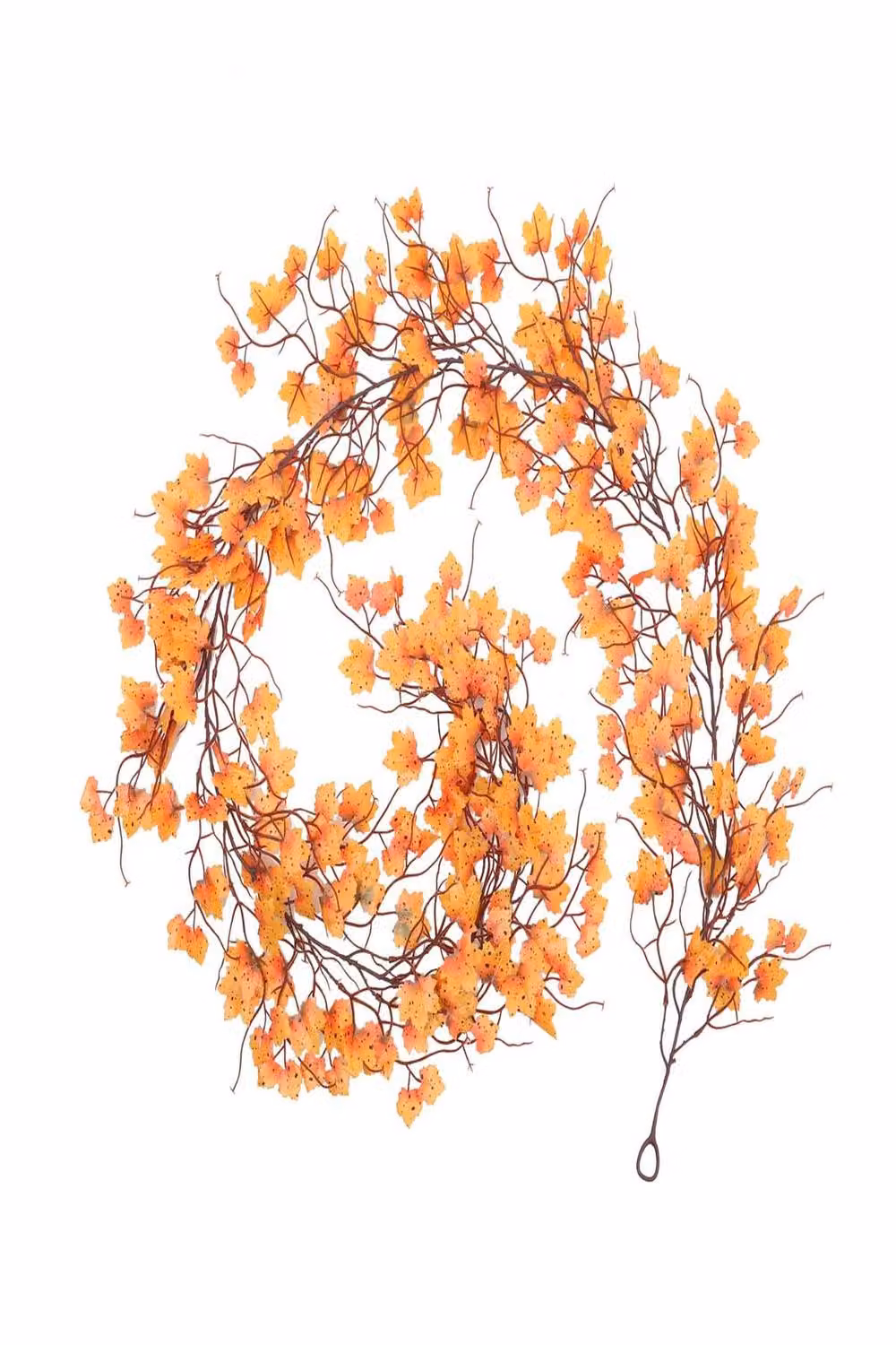 Garden Sanctuary Orange Autumn Artificial Maple Leaf Garland for Rustic Home Decoration – 2