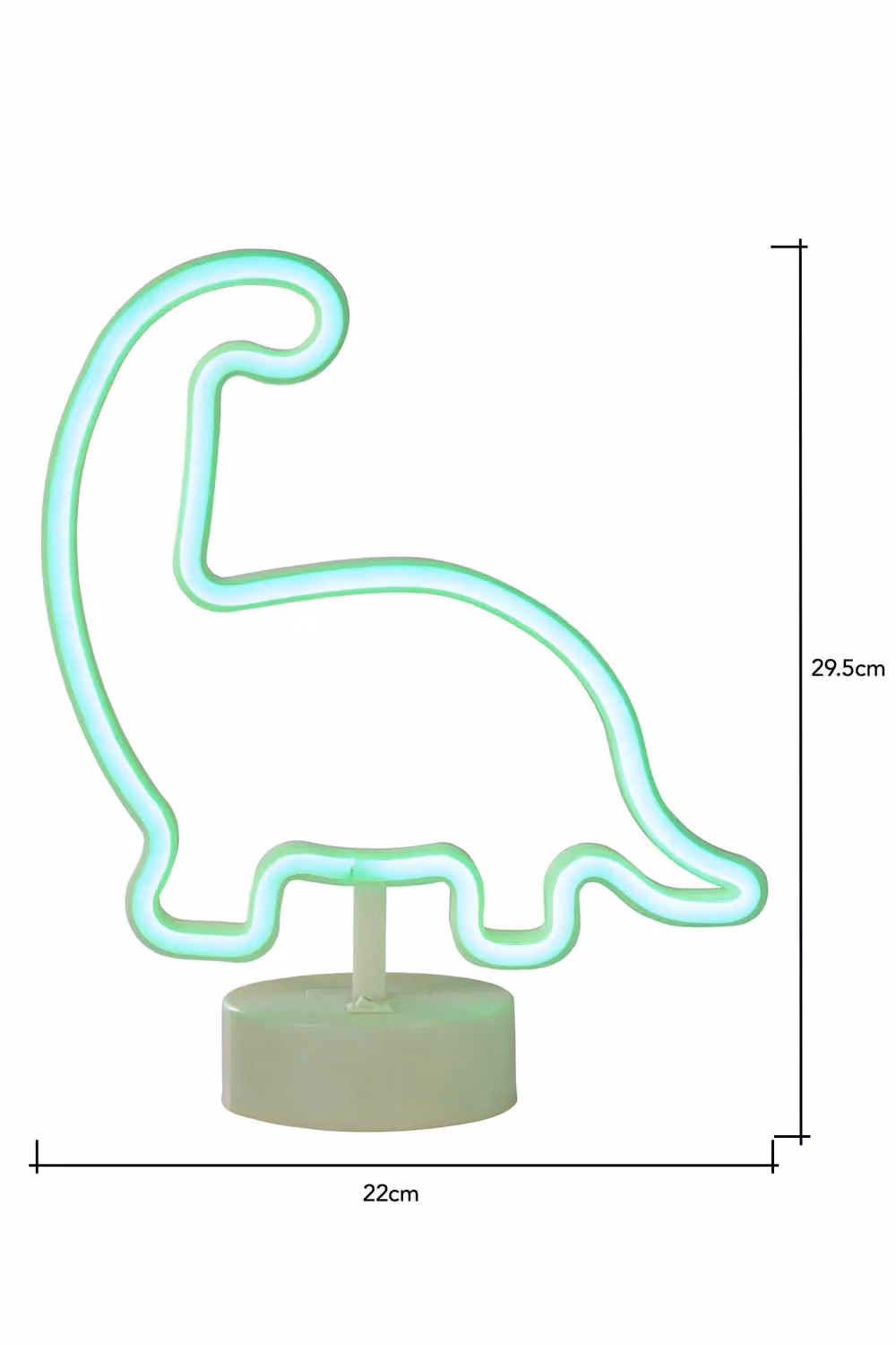 BHS Lighting Glow Dinosaur LED Neon Table Lamp in Green – 3