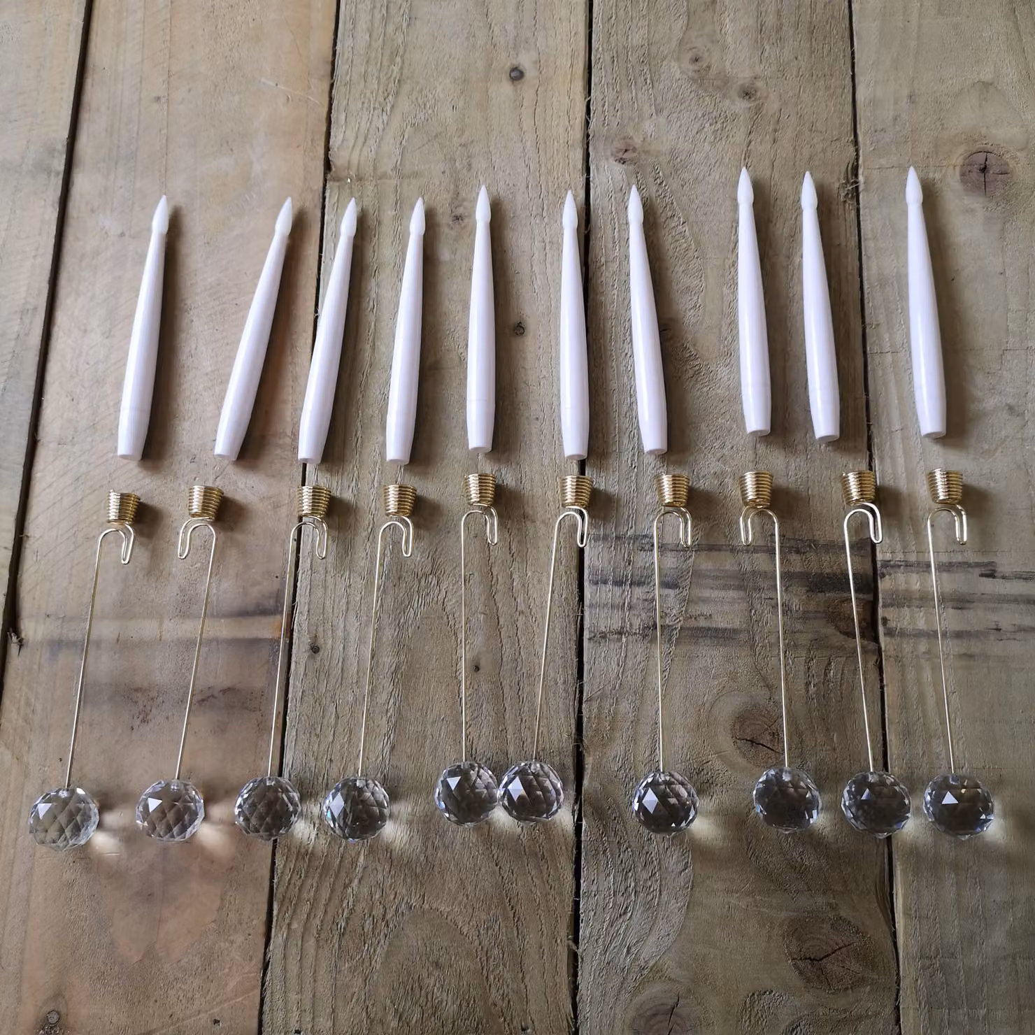 Samuel Alexander Premier 10 Piece Indoor Christmas Candle Set with Remote Control in Warm White and Beige, Height: 31 cm – 2