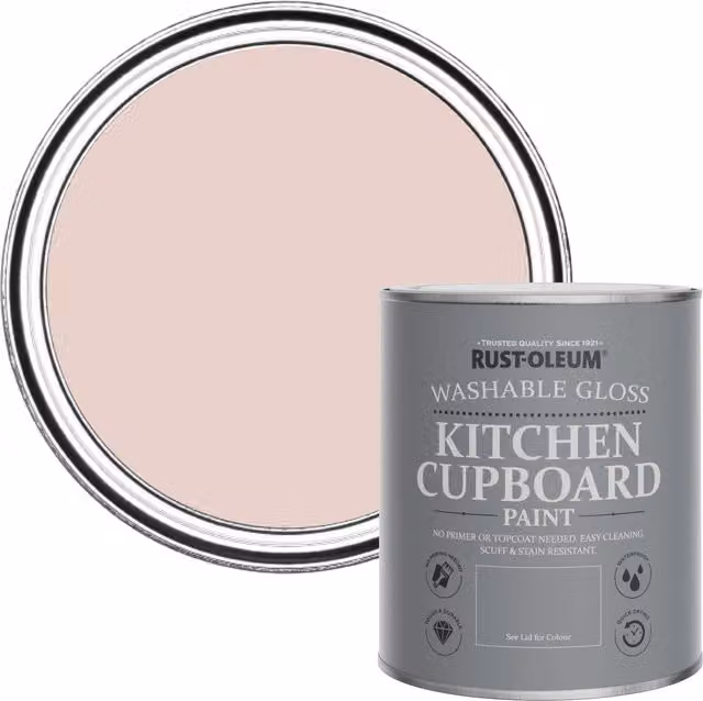 Rust-Oleum Kitchen Cupboard Paint in Gloss Finish, Pink, 0.75 l