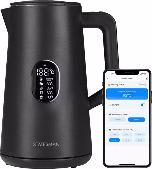 Igenix Smart Jug Kettle with App Control and Keep Warm Function, 1.5 l, Black