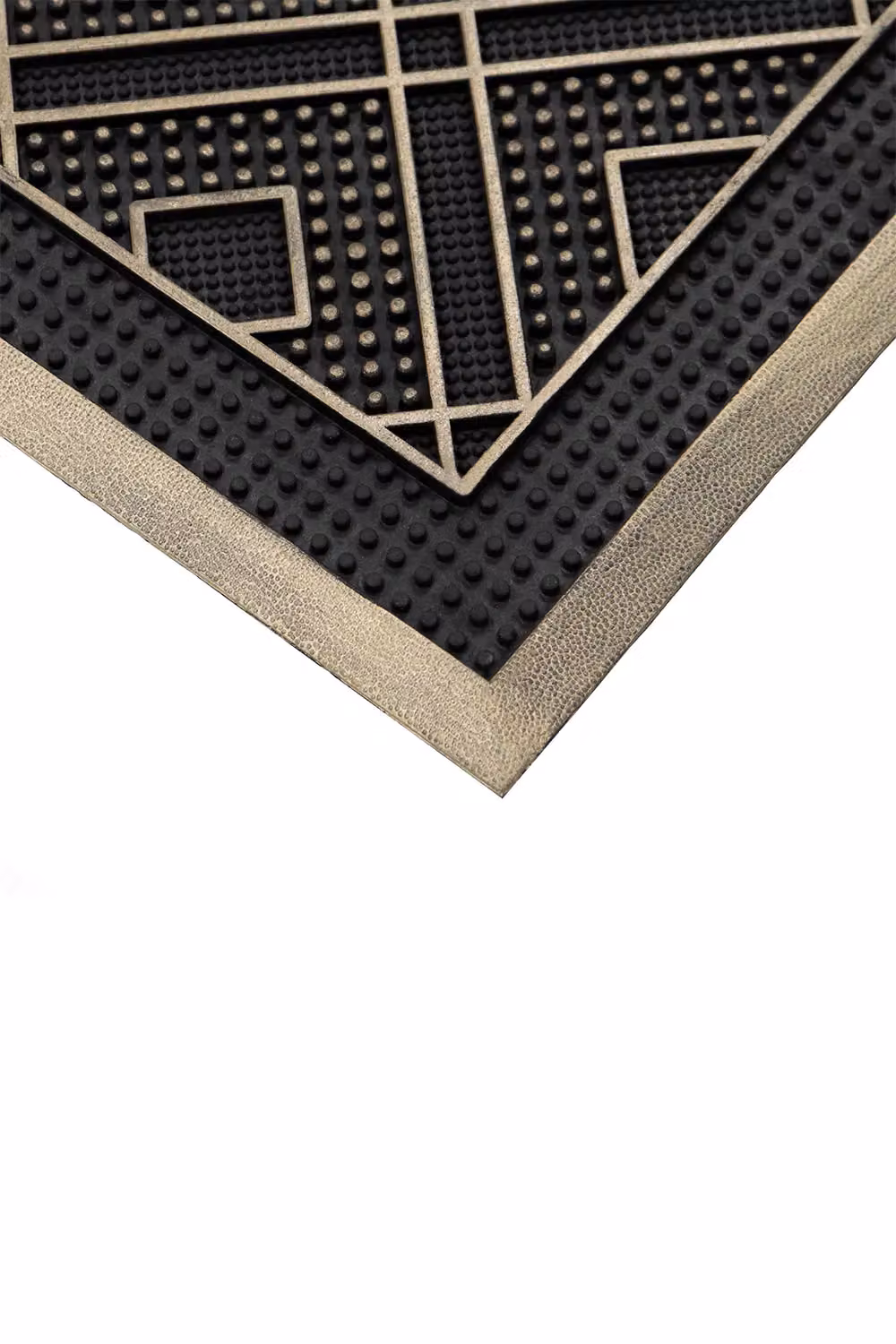 JVL Havana Black Rubber Pin Doormat, W: 45 cm, L: 75 cm – 3