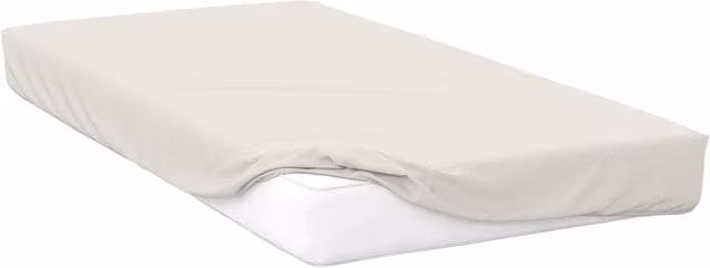 Belledorm Premium Blend 500 Thread Count Mako Satin Fitted Sheet, Ivory, W: 140 cm x L: 200 cm