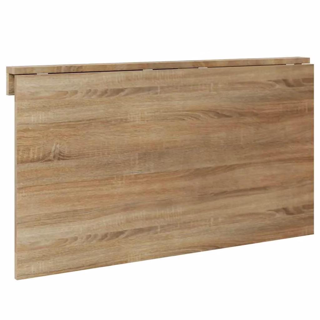 Berkfield Home Folding Wall Table in Brown Oak, W: 100 cm, D: 60 cm – 3