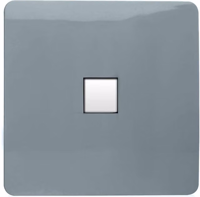 Trendi Switch 1 Gang Cat 3 Telephone Secondary Flush Socket in Cool Grey