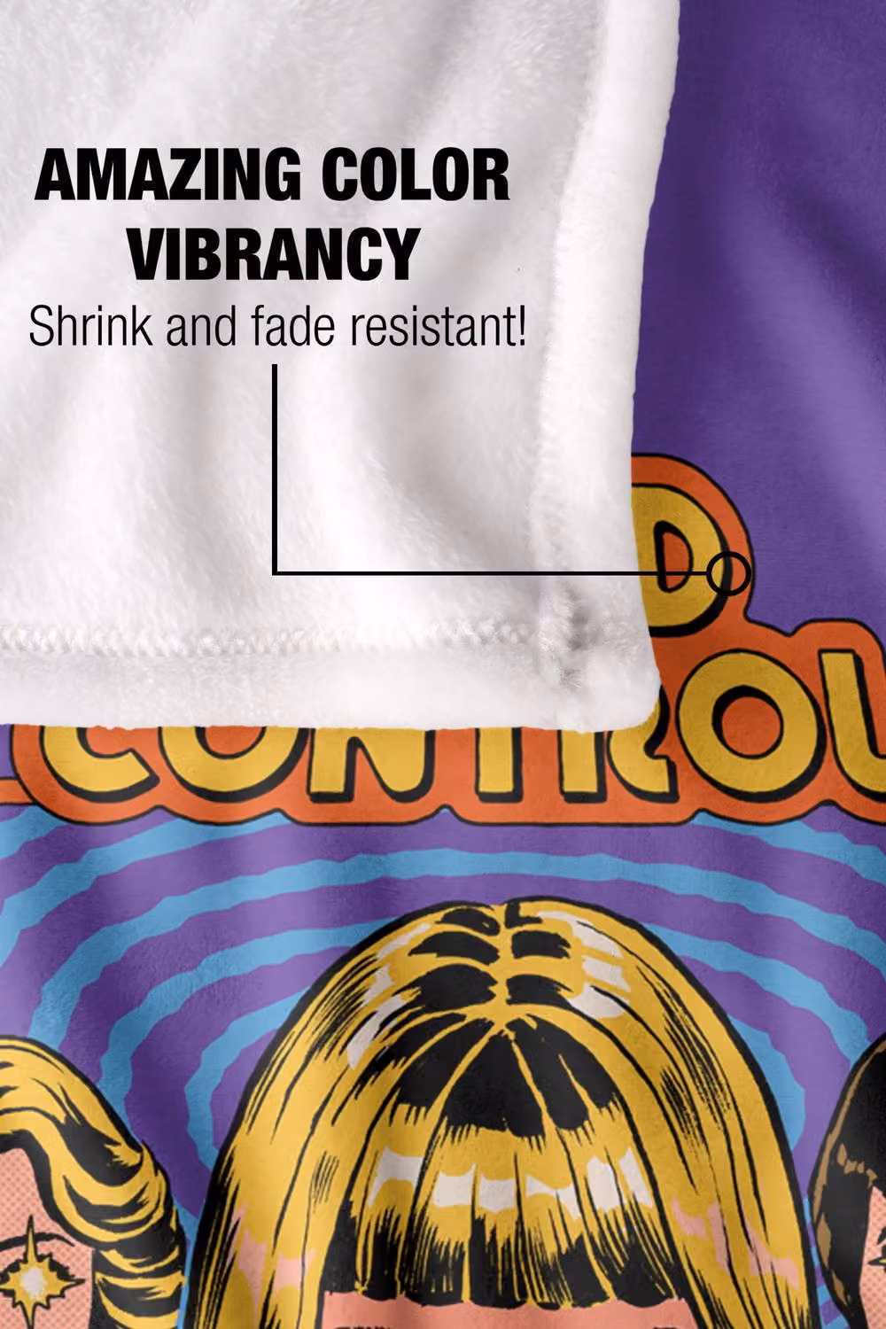 Steven Rhodes Mind Control For Beginners Super Soft Fleece Throw Blanket, Multicolour, W/D/H: 91 x 147 cm – 3