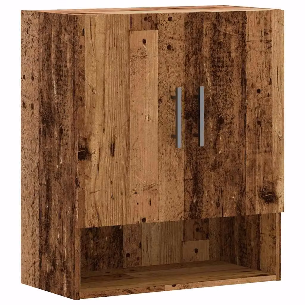 Berkfield Home Wall Mounted Cabinet in Brown Old Wood, W/D/H: 60 x 31 x 70 cm – 2
