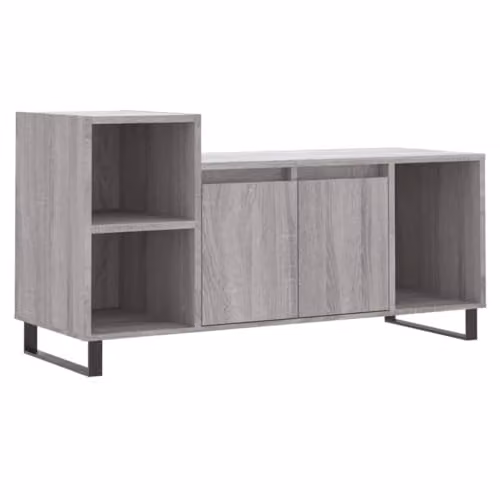 vidaXL Modern Grey Sonoma TV Cabinet in Engineered Wood, W: 100 cm, D: 35 cm, H: 55 cm