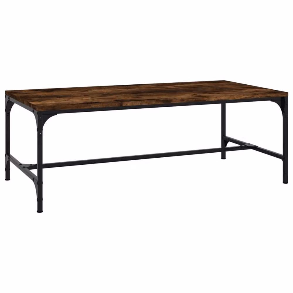 Berkfield Home Decorative Coffee Table in Smoked Oak Brown, W/D/H: 100 x 50 x 35 cm – 2