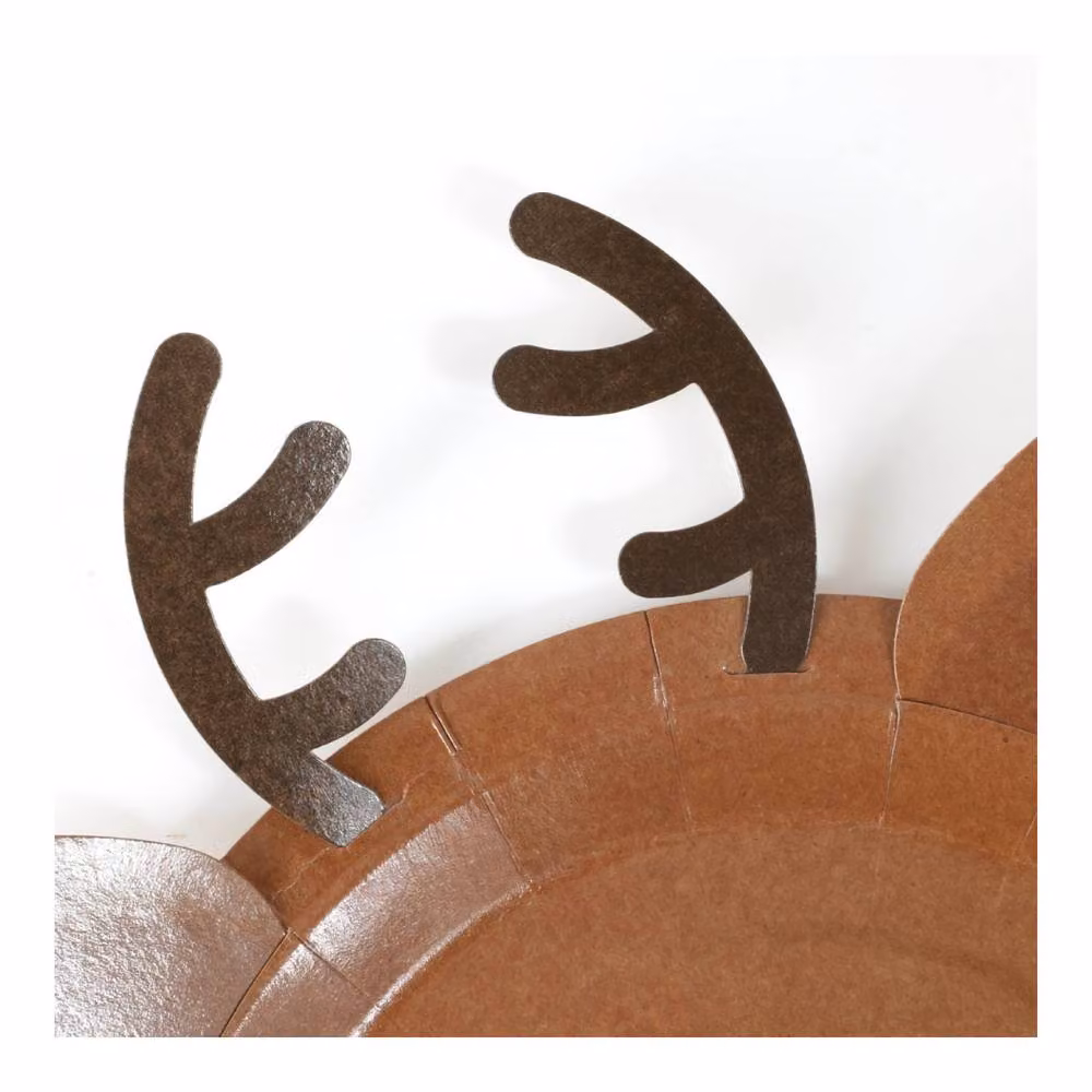 ILFD Group Ltd Pack of 10 Multicolour Christmas Reindeer Paper Plates, 23 cm Diameter – 3