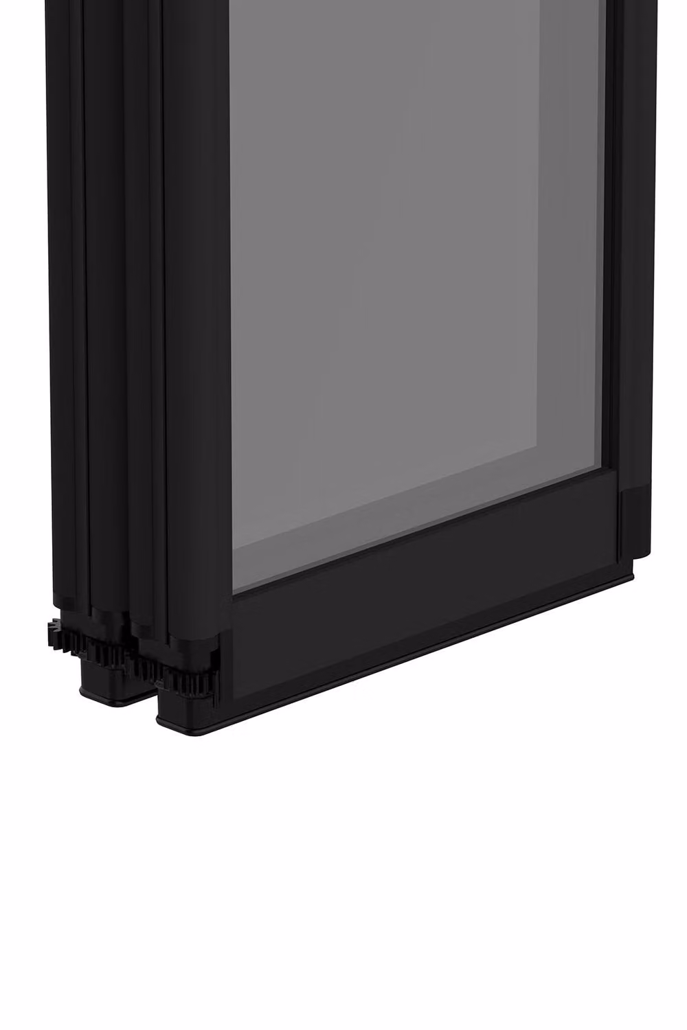 Living and Home 4 Panel Folding Glass Bath Shower Screen in Black with Clear Glass – 8