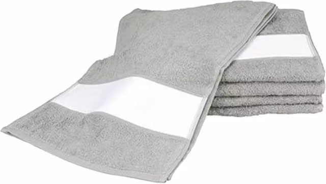 ARTG Subli-Me Sports Towel in Light Grey, Cotton, W: 140 cm x H: 45 cm