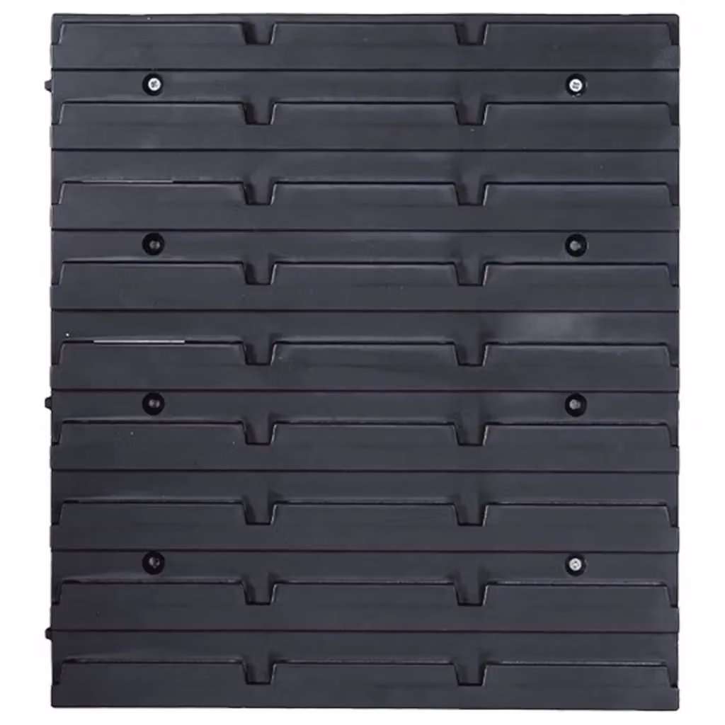 Berkfield Home 96 Piece Stackable and Wall Mountable Storage Bin Kit in Blue and Black – 2