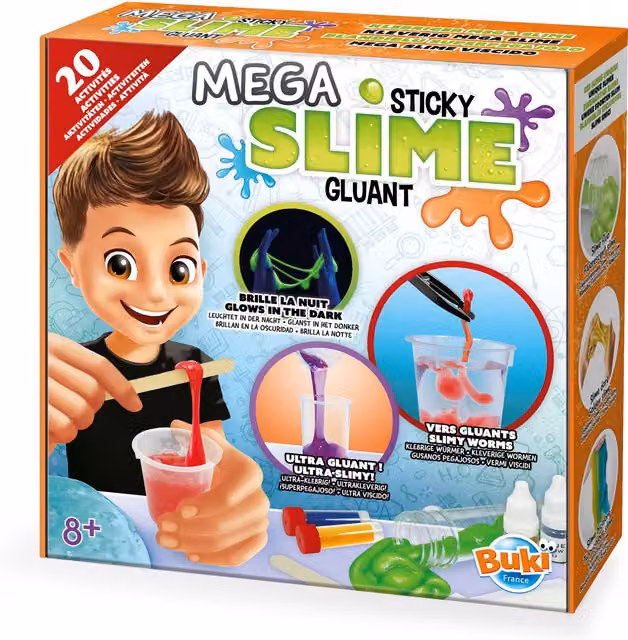 Buki Mega Sticky Slime Kit in White