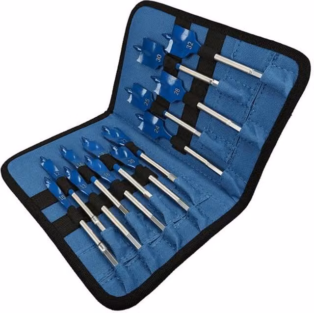 Bosch 13 Piece Blue Self Cut Speed Spade Wood Drill Bit Set