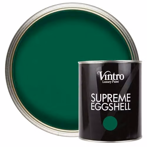 Vintro Paint Brooklands Dark Green Satin Furniture Paint for Wood, Trim and Metal, 1 Litre