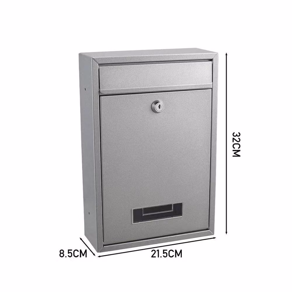 PAWNORA Premium Metal Wall-Mounted Mailbox in Silver – 2