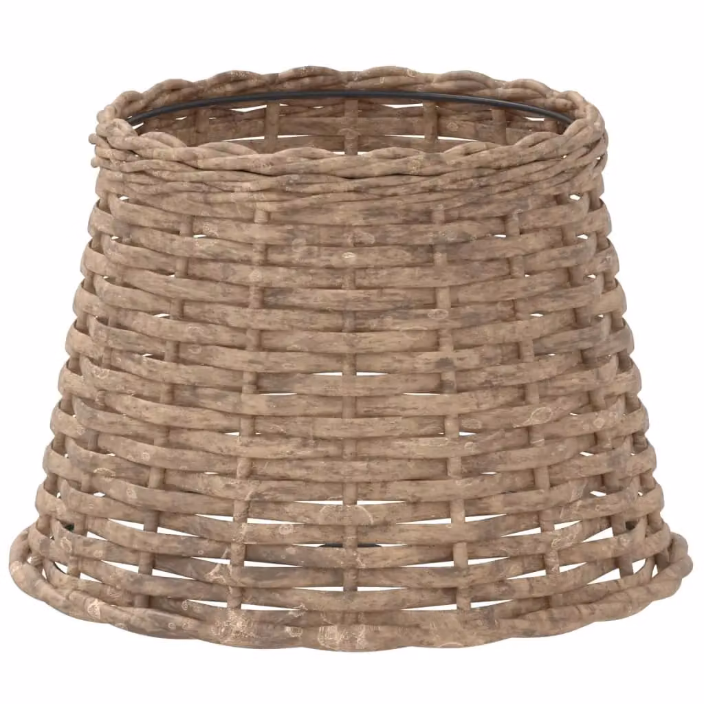 Berkfield Home Brown Wicker and Rattan Lamp Shade, W: 25 cm, H: 17 cm – 2