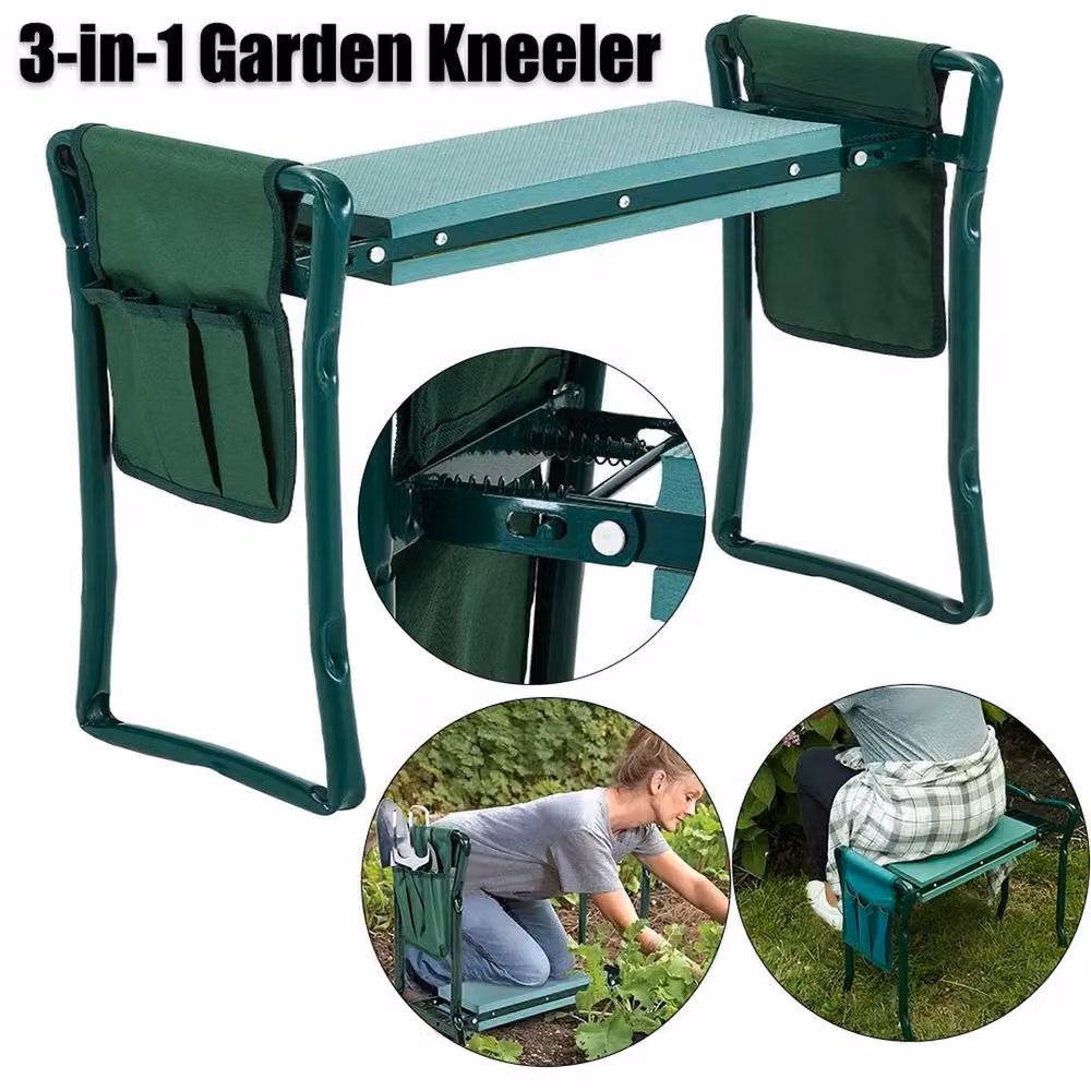 KORVIXA 3-in-1 Garden Kneeler Seat in Green – 3