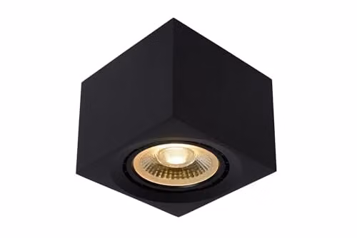 Lucide FEDLER Dimmable Surface Mounted LED Ceiling Spotlight in Black with GU10 Bulb – 1
