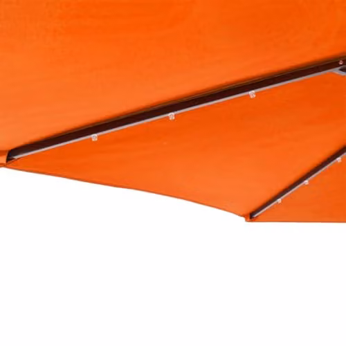 vidaXL Garden Parasol with LEDs and Steel Pole, Terracotta, W: 225 cm, D: 225 cm, H: 212 cm – 5