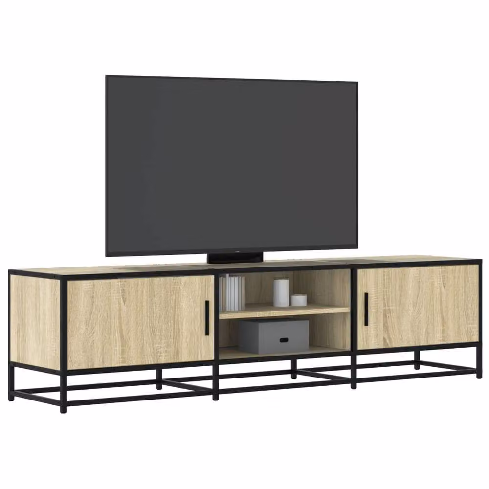 Berkfield Home TV Cabinet in Sonoma Oak Brown, W/D/H: 160 x 35 x 41 cm – 2