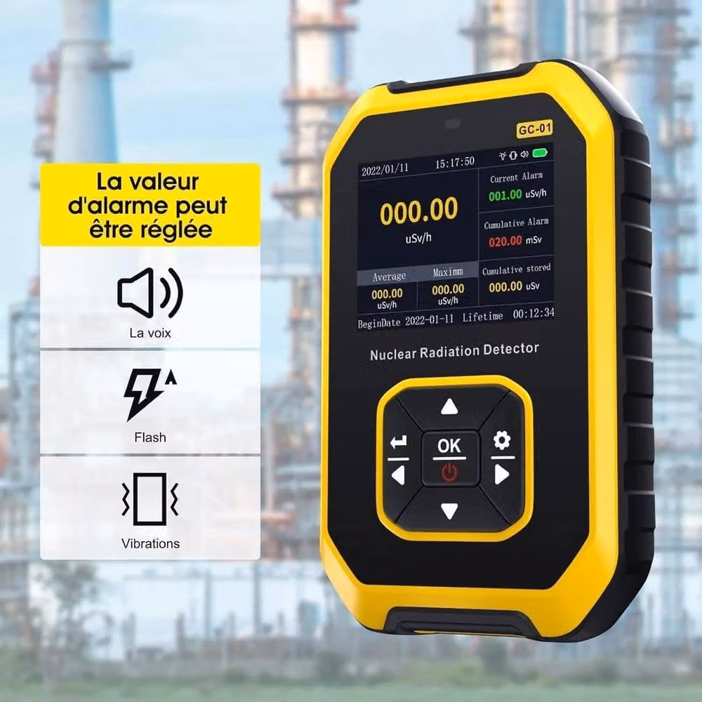 NESTLUNE Counter Tube UK Nuclear Radiation Detector, Yellow, W: 10000 mm, H: 520 mm – 2